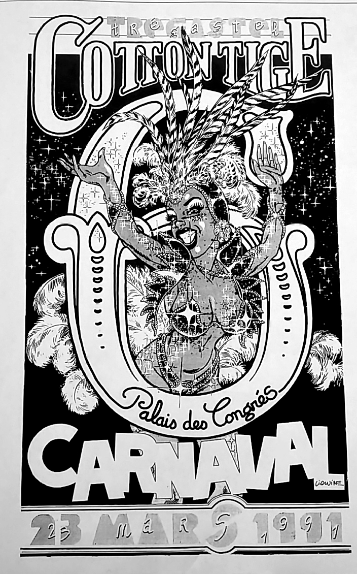 Affiche du carnaval Cotton-Tige au Palais des Congrès, 23 mars 1991